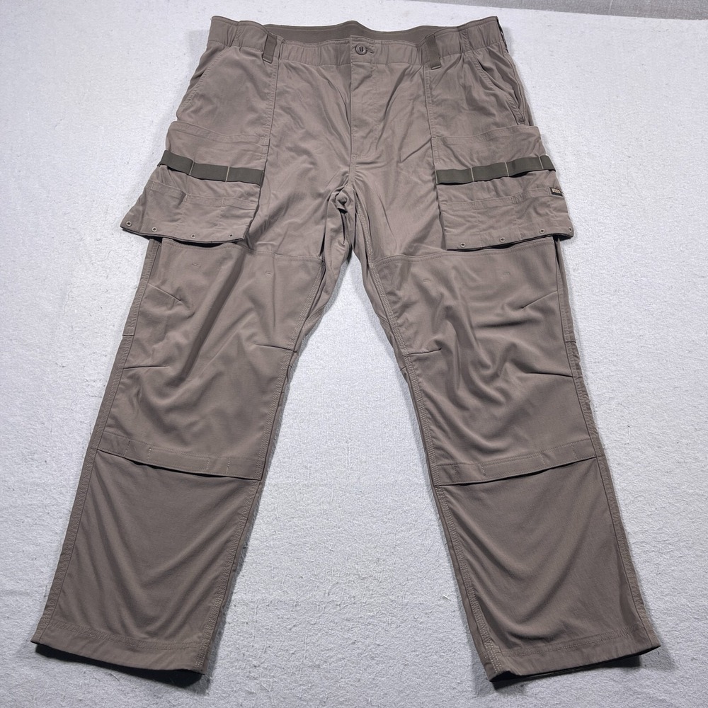 Duluth Trading Co Cargo Pants Men 42x30 Brown Ripstop Utility Apron Tool Pockets